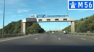 M56 Motorway  Junctions 7 to 3  Front View [upl. by Dich]