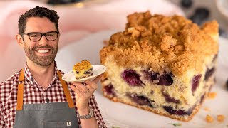 Easy Blueberry Coffee Cake Recipe [upl. by Eardnaed]