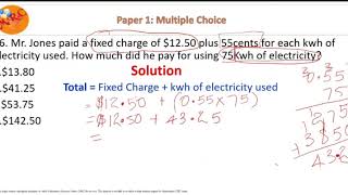 Calculating electricity bill given fixed charge and cost for each kwh [upl. by Varin]