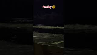 Bioluminescence Expectation vs Reality shortsfeed ytshorts bioluminescence beach moonlight [upl. by Vihs]