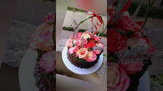 Flower Basket Cake flowerbasket birthdaycake buttercremflower [upl. by Broucek653]