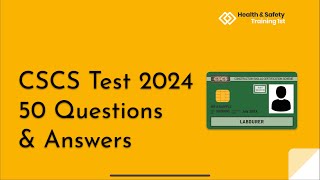 CSCS Green Card Mock Test 2024  50 Questions amp Answers [upl. by Englebert]