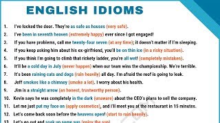 100 Common Idioms Frequently Used in Daily English Conversations [upl. by Mehs]