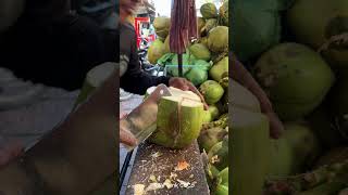 Fresh coconut cutting skill shorts streetfood fresh explore viralvideo [upl. by Kip]