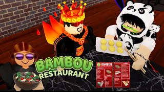 ROBLOX Bambou Restaurant Exclusive Gameplay with funpanda1976 musicalhannan4325 [upl. by Tterag]