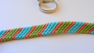 DIY ✿ Friendship Bracelet ✿ Bratara Prieteniei ✿ Stripes ✿AidaCrafts [upl. by Nirhtak133]