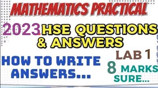 MATHS PRACTICAL EXAMINATION SPECIAL2023 PUBLIC EXAM QUESTIONS AND ANSWERSLAB 1VALUE OF FUNCTIONS [upl. by Marcelle]