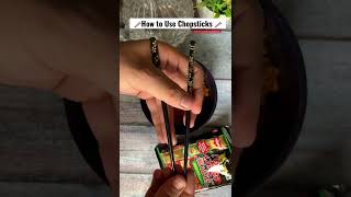 🤔🤔How to use Chopsticks🥢😱😱  shorts chopsticks tutorial ytshorts [upl. by Elleuqar339]