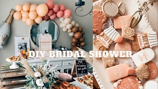 MY BRIDAL SHOWER decorate with me DIY balloon arch mimosa brunch [upl. by Mairem]