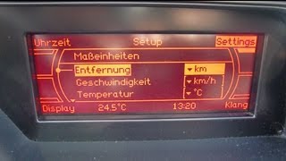 Audi A4 B8 Typ 8K change scale units mph ºF psi  Maßeinheiten ändern kmh ºC bar [upl. by Rednave340]