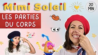 Les parties du corps avec Mimi Soleil  comptines  Vidéos éducatives pour enfants de maternelle [upl. by Mandell]