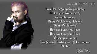 Grimes amp io  Violence Lyrics [upl. by Elma]