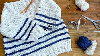 How to knit a Sweater for beginners made to measuretailored fit  So Woolly [upl. by Eronel]