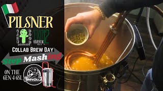 EP 160 Collab Brew Day  First Time EVER Italian Pilsner STEP MASHING On The Gen 4 65L Brewzilla [upl. by Assiran242]