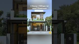 2 Storey w roofdeck  3 Bedroom  100sqm lot are philippinehouse homedesign architecture [upl. by Thgiwd957]