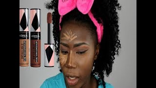 LOreal Paris Infallible More Than Concealer ON DARK SKIN [upl. by Izogn395]