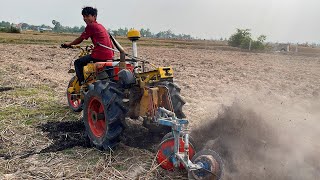 Tractor Kubota RT 140 DI plow FieldTractor Khmer Farmer [upl. by Tiny80]