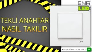 ELEKTRİK ANAHTARI ⚡ TEKLİ NASIL TAKILIR 👨‍🔧 [upl. by Virgie141]