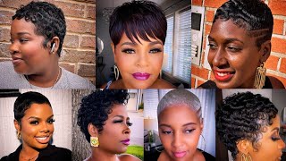 🔥👍50  Best Short Black Hairstyles For Ladies  Pixie Haircuts  Curly Short Hairstyles ♥️ [upl. by Paddy]