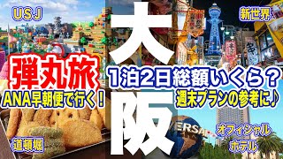 【大阪旅行】総額いくら？ユニバ旅！ＵＳＪ、道頓堀、新世界で遊びまくり食べまくり♪ホテル京阪ユニバーサルタワーにも宿泊して総額いくら？週末に１泊２日で行ける旅行プランです♪ [upl. by Ennovyhc]