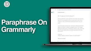 How To Paraphrase On Grammarly [upl. by Rhpotsirhc]