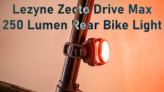 Lezyne Zecto Drive Rear Bike Light  Review  Outdoor Footage [upl. by Odlaumor154]