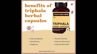 Triphala Herbal Capsules vanityvision 2023 natural health capsules [upl. by Atteram]