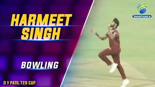 Harmeet Singh Bowling  DY Patil T20 Cup 2020 [upl. by Alisen]