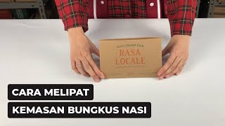 TUTORIAL CARA MELIPAT KEMASAN BUNGKUS NASI  ECOPACK INDONESIA [upl. by Gad]