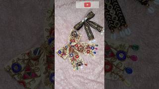 DIY Navratri Hair Bow 🎀 shorts handmade diy crafteraditi navratri hairbow ytshorts craft [upl. by Annis893]