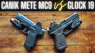 Canik Mete MC9 vs Glock 19 MOS  FeaturesComparisons canik glock [upl. by Madlin]