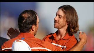 VIDEO Ryder Cup 2018 heroes Tommy Fleetwood and Francesco Molinari take bromance to next level [upl. by Anived]