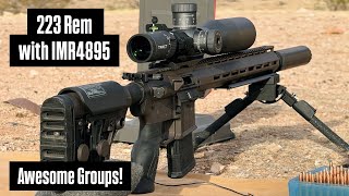 223 Rem IMR4895 First Reloads Great groups 60 Vmax 69 Sierra 75 Hornady Reloading ampResults [upl. by Helga]