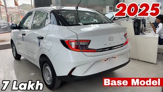 HYUNDAI AURA ERA BASE MODEL  New AURA 2025 Updated Base Model White Colour Review [upl. by Zullo]