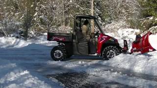 2016 Polaris Ranger plowing snow [upl. by Joao578]