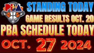 Pba Schedule Today Finals October 272024  Pba Game Results and Game Standings as of Oct 202024 [upl. by Roxanna]