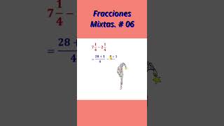 Fracciones Mixtas Mixed Fractions 7 142 14 shorts [upl. by Abraham]