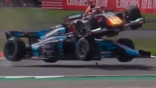 The HALO Saves Another Life  Hauger Nissany Big Crash in F2 [upl. by Philipa]