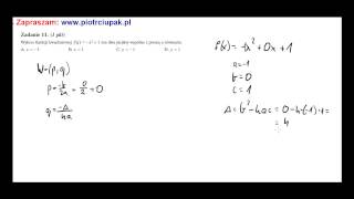 Wykres funkcji kwadratowej ma dwa punkty wspólne z prostą o równaniu [upl. by Lorrayne256]