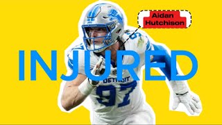 Aidan Hutchinson SHATTERS tibia in shocking season ending injury [upl. by Rafaelof751]