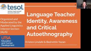 ALIS Webinar Teacher Identity Awareness and Critical Autoethnography [upl. by Ananna]