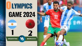 Argentina vs Morocco 12  Olympic match 2024  Football Highlights [upl. by Nylsirhc877]