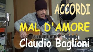 Mal damore  Chitarra Accordi  Claudio Baglioni [upl. by Spear]