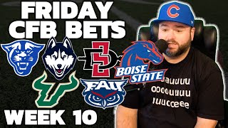 Friday CFB Bets Week 10  College Football Picks With Kyle Kirms [upl. by Airtemad912]