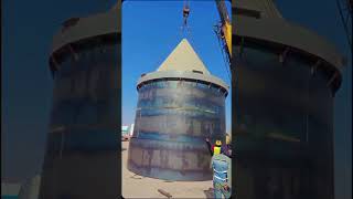 Cement Silo is Ready for installation foryou asphaltplant youtubeshorts growyourchannel [upl. by Ayotal]