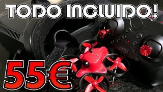 EL KIT FPV MÁS BARATO QUE EXISTE DRON Eachine E013  GAFAS VR006 [upl. by Leede]