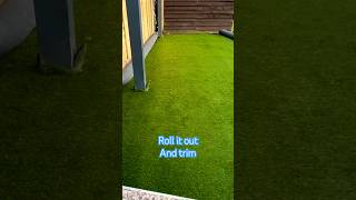 diy Laying artificial grass start to finish diy youtubeshorts garden home artificialgrass [upl. by Koralie]