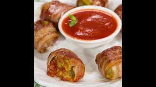 Bacon Wrapped Guacamole Stuffed Onion [upl. by Ahselyt]