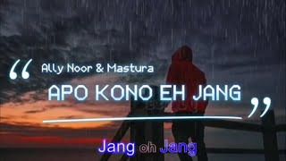 Apo Kono Eh Jang➖Ally Noor amp MasturaLirik Video [upl. by Berey]