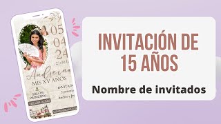 ⭐Invitacion DE 15 AÑOS DIGITAL INTERACTIVA en Canva [upl. by Purse783]